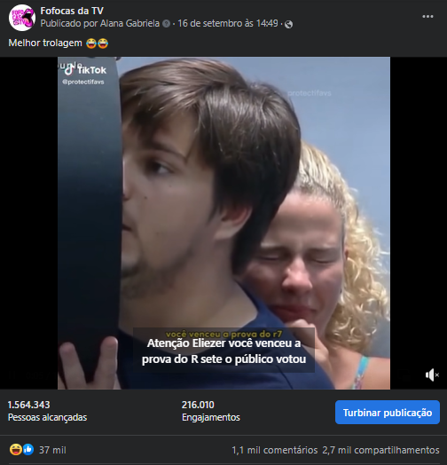 Fofocas da TV   Trollagem